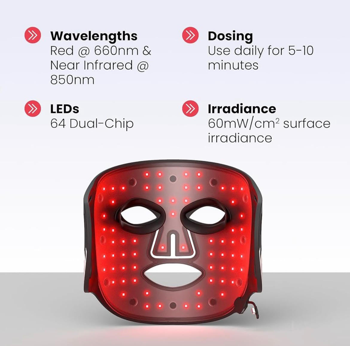 MV Red Light Therapy Face Mask