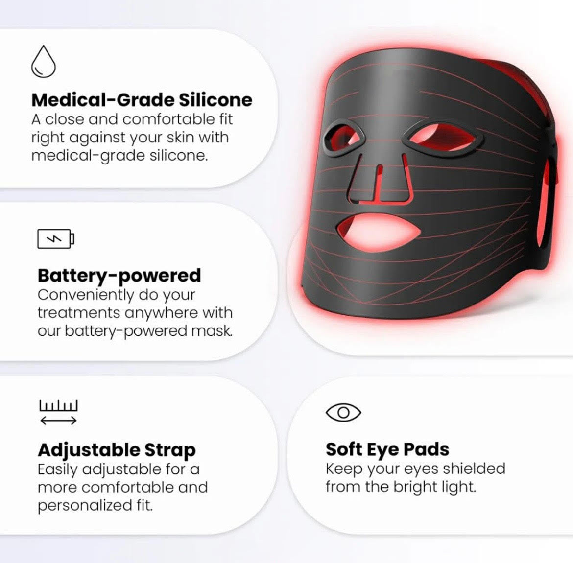 MV Red Light Therapy Face Mask